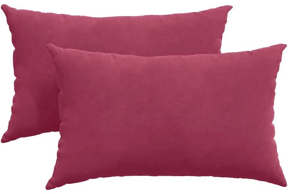 Sofa Pagalvės 2 pcs Vyno raudonumo 50 x 30 cm
