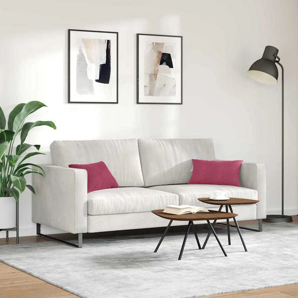 Sofa Pagalvės 2 pcs Vyno raudonumo 50 x 30 cm