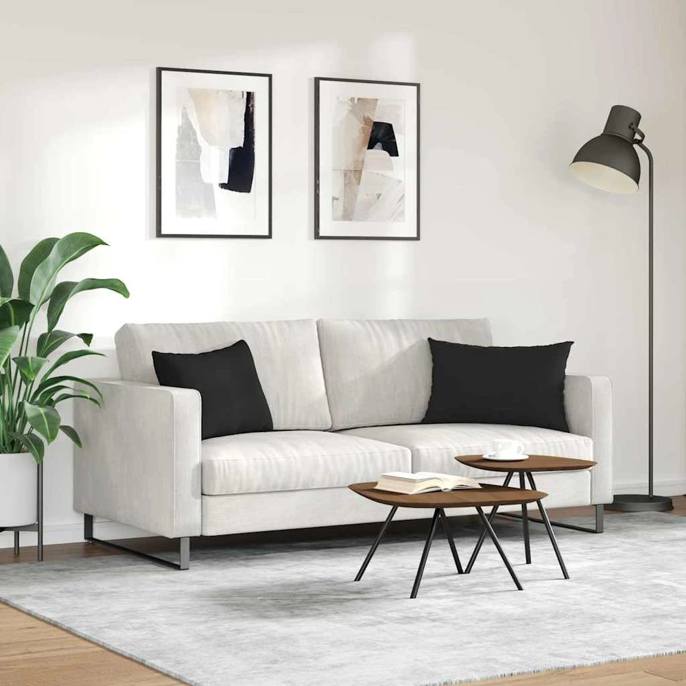 Sofa Pagalvės 2 vnt. audinys Juoda 60 x 40 cm