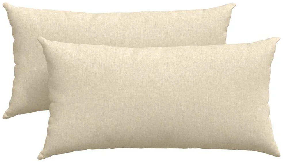 Sofa Pagalvės 2 vnt. audinys Kreminė 80 x 40 cm