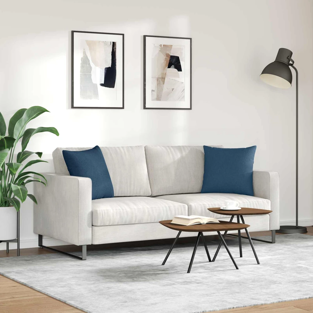 Sofa Pagalvės 2 vnt. audinys Mėlyna 45 x 45 cm