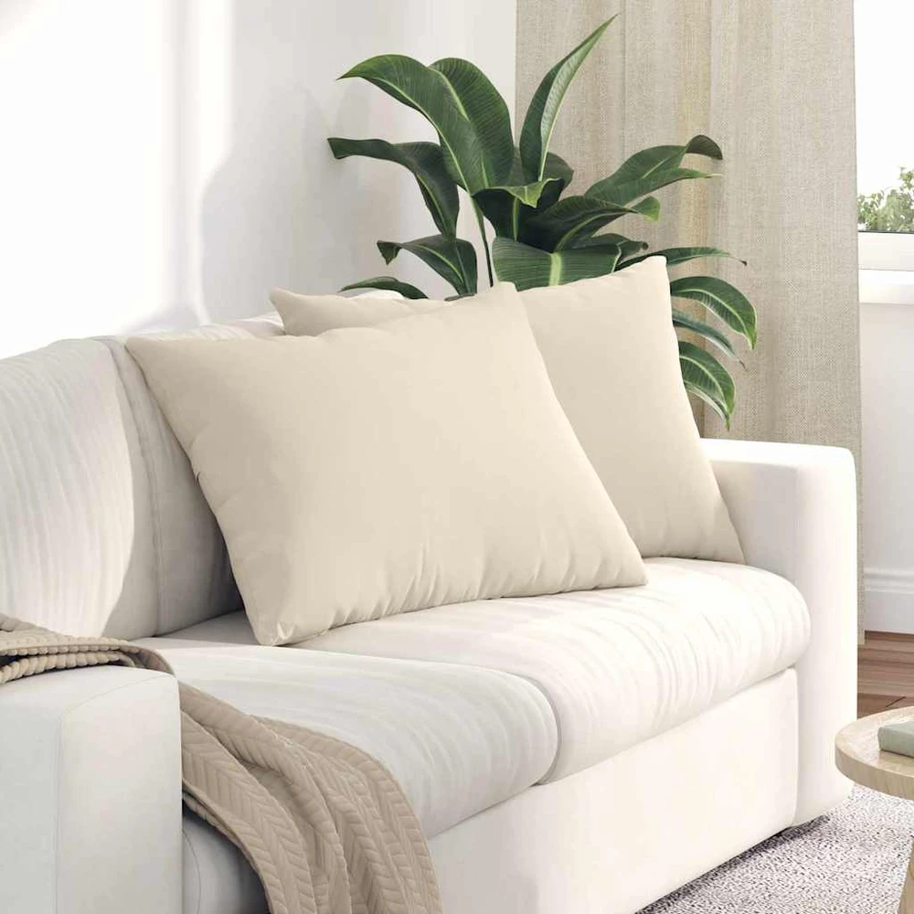 Sofa Pagalvės 2 vnt. audinys Smėlio 70 x 50 cm