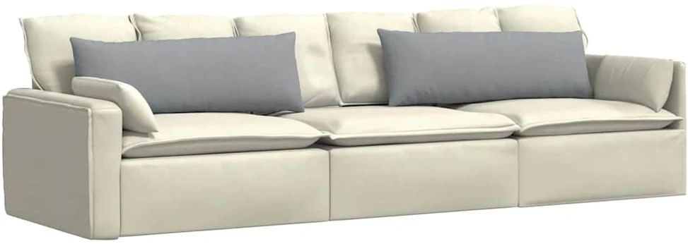 Sofa Pagalvės 2 vnt. audinys Šviesiai pilka 120 x 40 cm