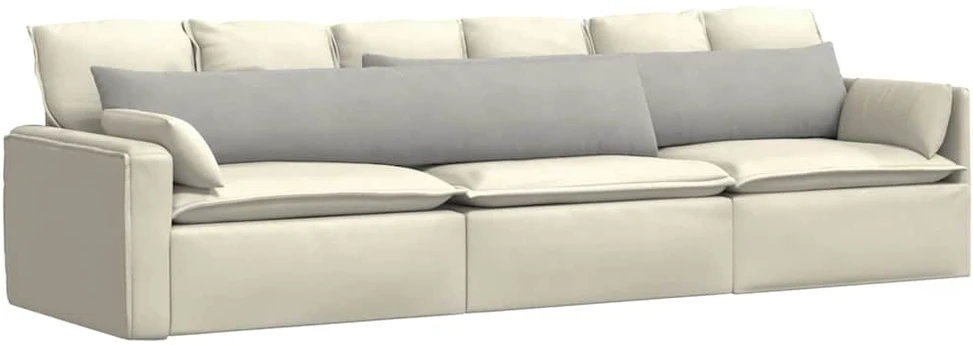 Sofa Pagalvės 2 vnt. audinys Šviesiai pilka 200 x 40 cm