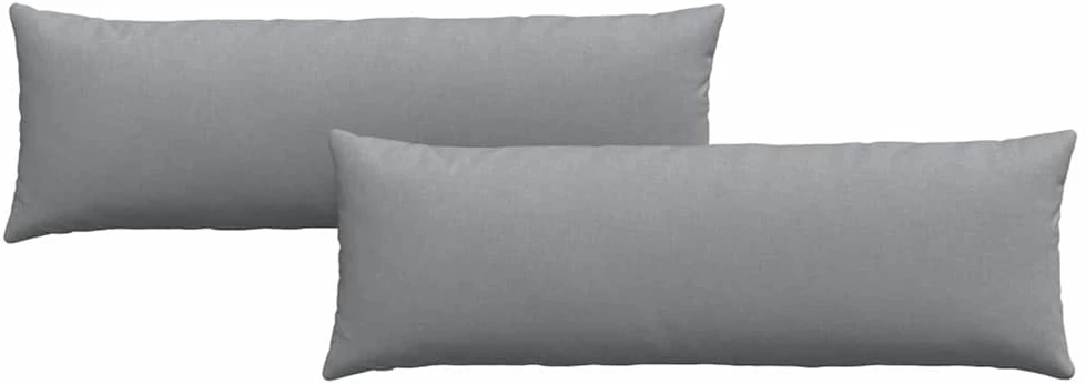 Sofa Pagalvės 2 vnt. audinys Šviesiai pilka 120 x 40 cm