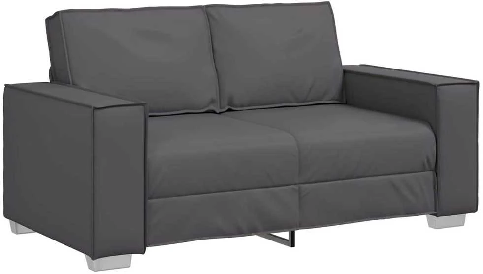 Dvivietė sofa Pilka 160 cm Dirbtinė oda