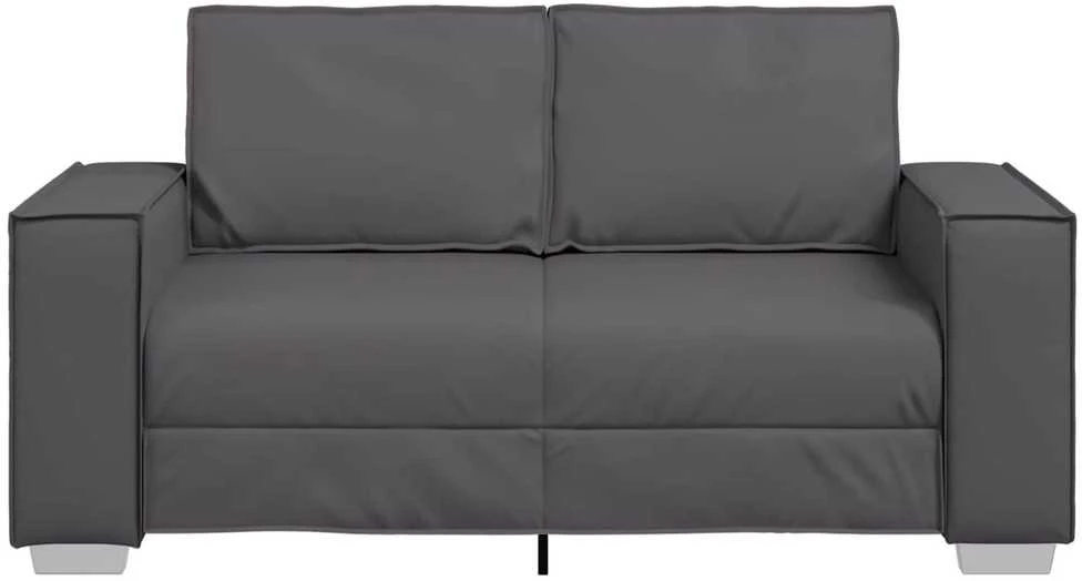 Dvivietė sofa Pilka 160 cm Dirbtinė oda