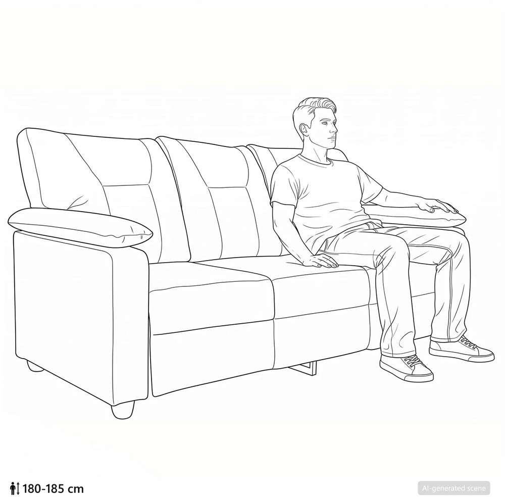 Sofa Pilka 191 x 85 x 93 cm Dirbtinė oda