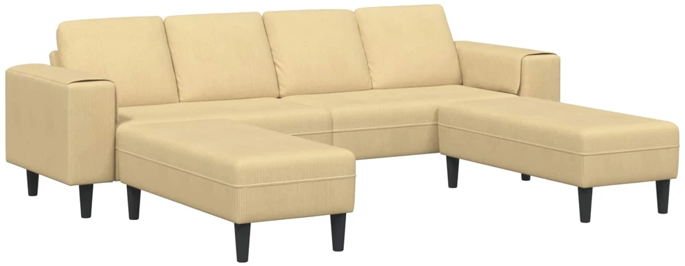 Sofa Pilkai žalia 250 x 188 x 76 cm Kordūrinis audinys