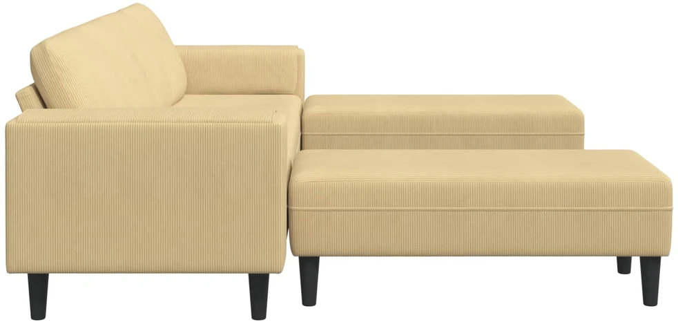 Sofa Pilkai žalia 250 x 188 x 76 cm Kordūrinis audinys