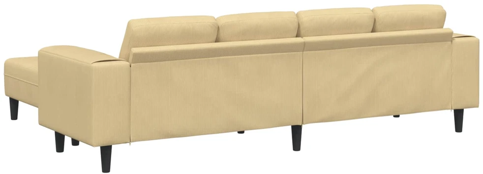 Sofa Pilkai žalia 250 x 188 x 76 cm Kordūrinis audinys