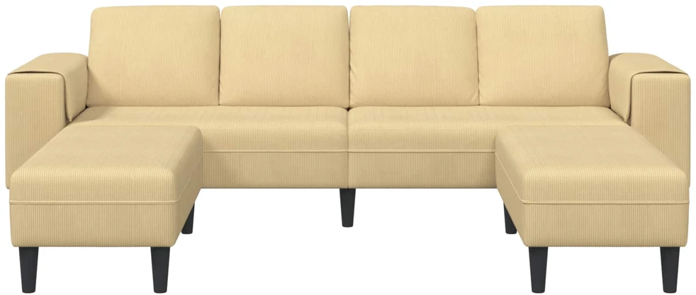 Sofa Pilkai žalia 250 x 188 x 76 cm Kordūrinis audinys