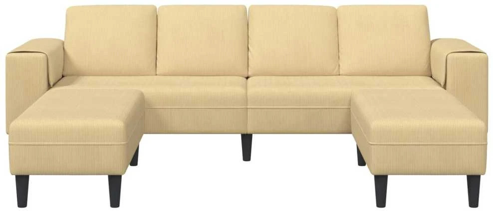 Sofa Pilkai žalia 250 x 188 x 76 cm Kordūrinis audinys