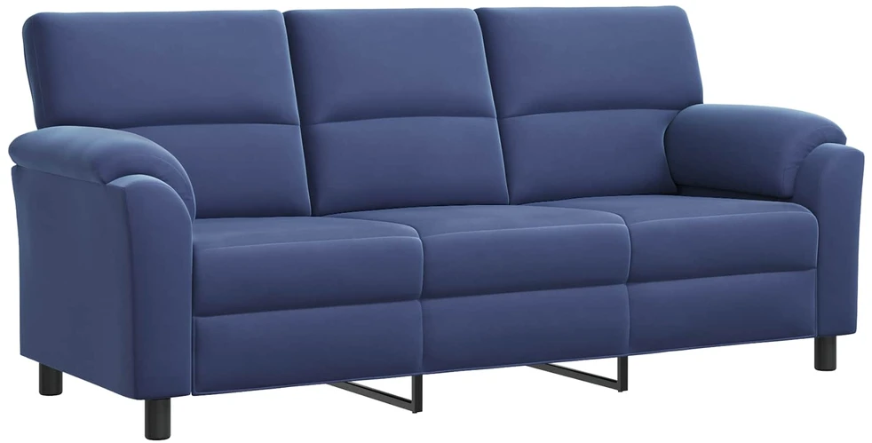 Sofa Policijos mėlyna 214 x 85 x 93 cm Aksomas