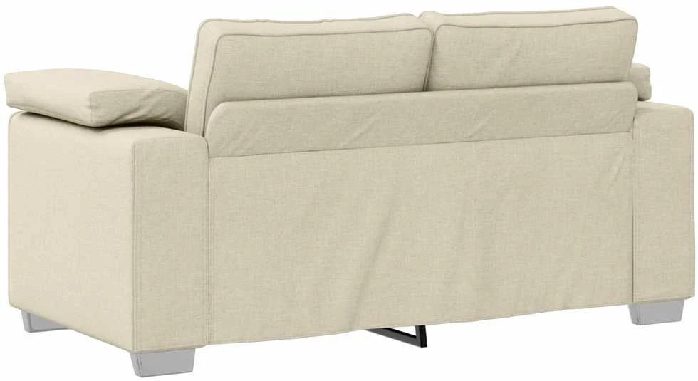 Dvitaškė sofa Smėlio 160 cm Lino mišinio audinys