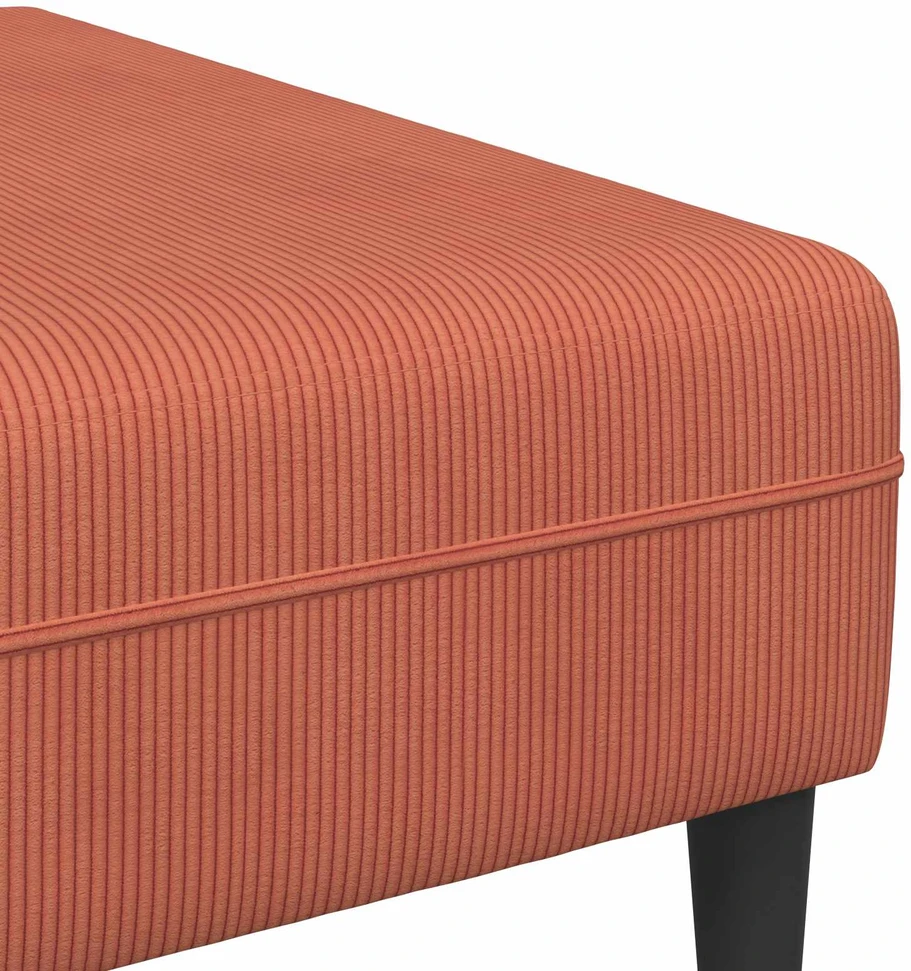 Sofa Raudona oranžinė 250 x 188 x 76 cm Kordūrinis audinys