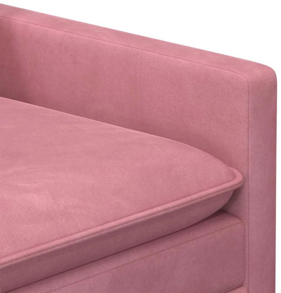 Sofa Rožinė 196 x 81 x 87,5 cm Aksomas