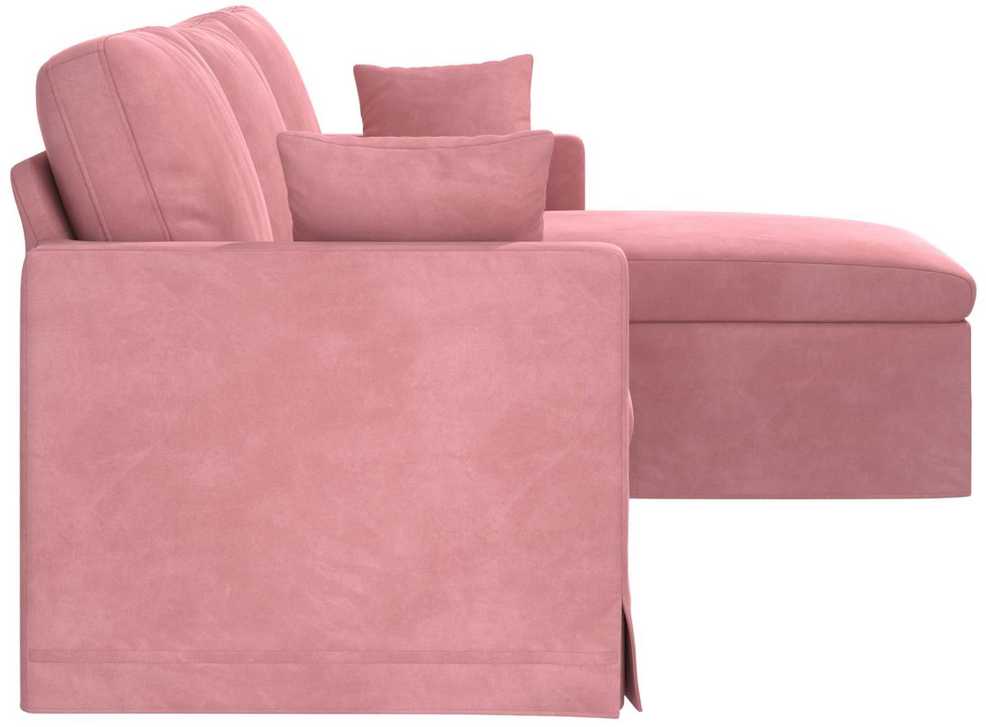 Sofa Rožinė 228 x 134 x 80 cm Aksomas