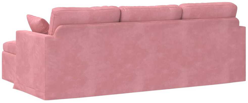 Sofa Rožinė 228 x 134 x 80 cm Aksomas