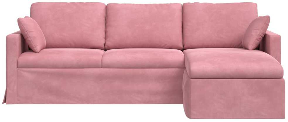 Sofa Rožinė 228 x 134 x 80 cm Aksomas