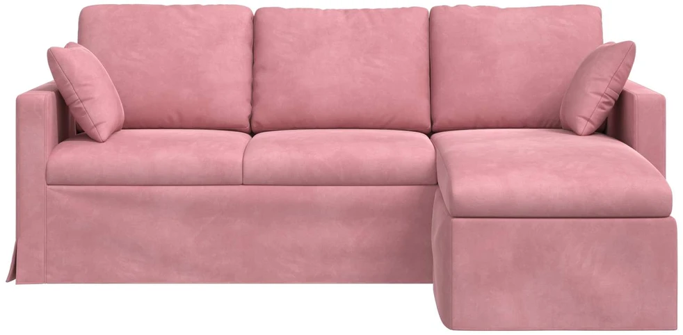 Sofa Rožinė 198 x 134 x 80 cm Aksomas