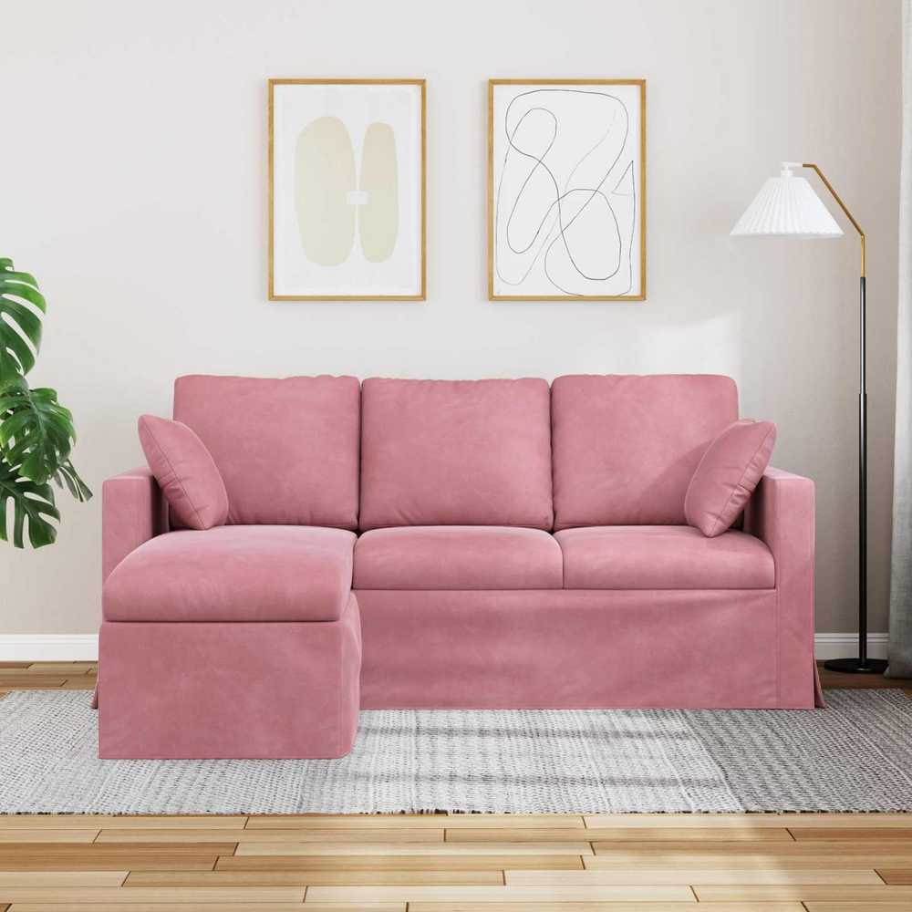 Sofa Rožinė 178 x 134 x 80 cm Aksomas
