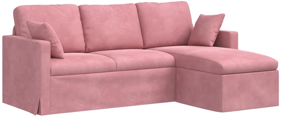 Sofa Rožinė 198 x 134 x 80 cm Aksomas