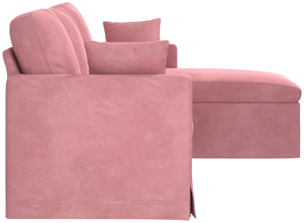 Sofa Rožinė 198 x 134 x 80 cm Aksomas