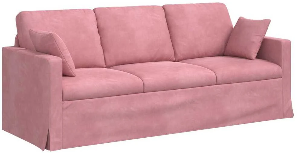 Sofa Rožinė 198 x 78 x 80 cm Aksomas