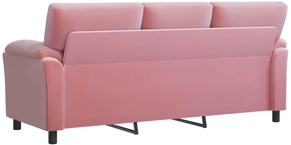 Sofa Rožinė 214 x 85 x 93 cm Aksomas
