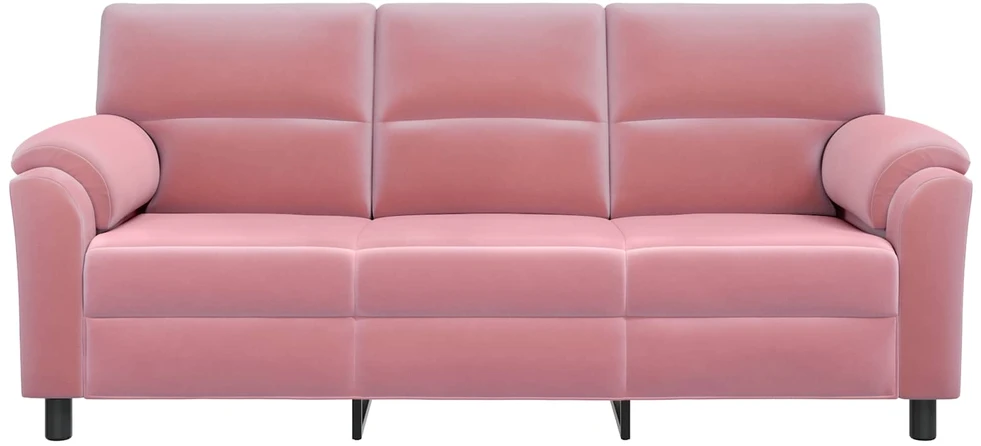 Sofa Rožinė 214 x 85 x 93 cm Aksomas