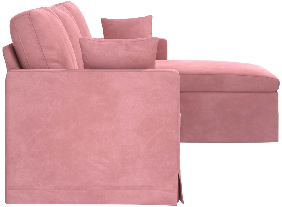 Sofa Rožinė 228 x 134 x 80 cm Aksomas
