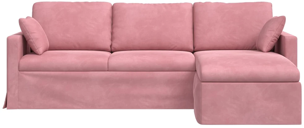 Sofa Rožinė 228 x 134 x 80 cm Aksomas