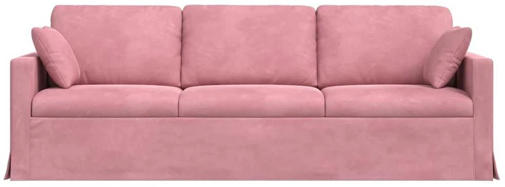 Sofa Rožinė 228 x 78 x 80 cm Aksomas