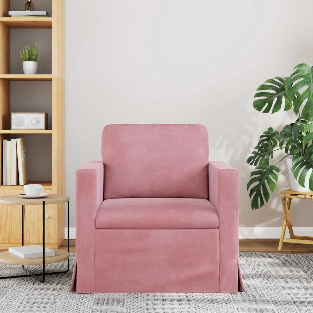 Sofa Rožinė 78 x 78 x 80 cm Aksomas