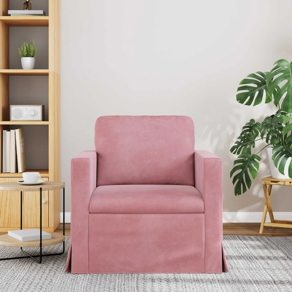 Sofa Rožinė 78 x 78 x 80 cm Aksomas