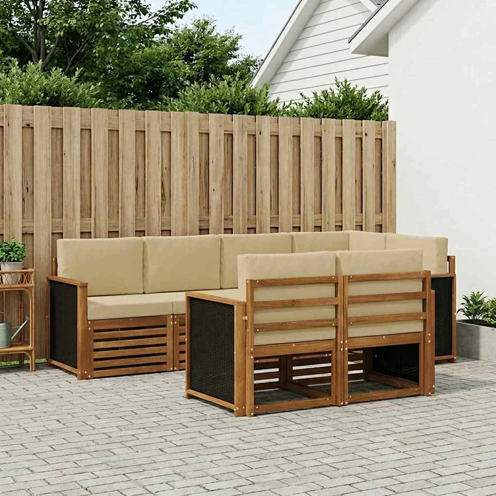 Sofa Lauko sofos komplektas 6 vnt. Natūrali