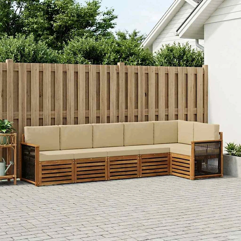 Sofa Lauko sofos komplektas 5 vnt. Natūrali