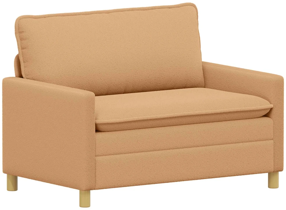 Sofa 2 vietos Smėlio 126 x 81 x 87,5 cm Audinys