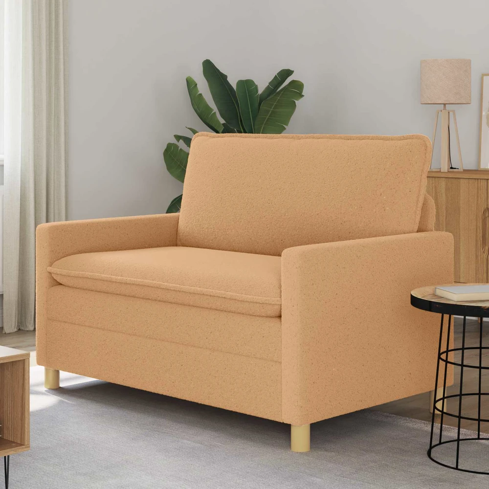 Sofa 2 vietos Smėlio 126 x 81 x 87,5 cm Audinys