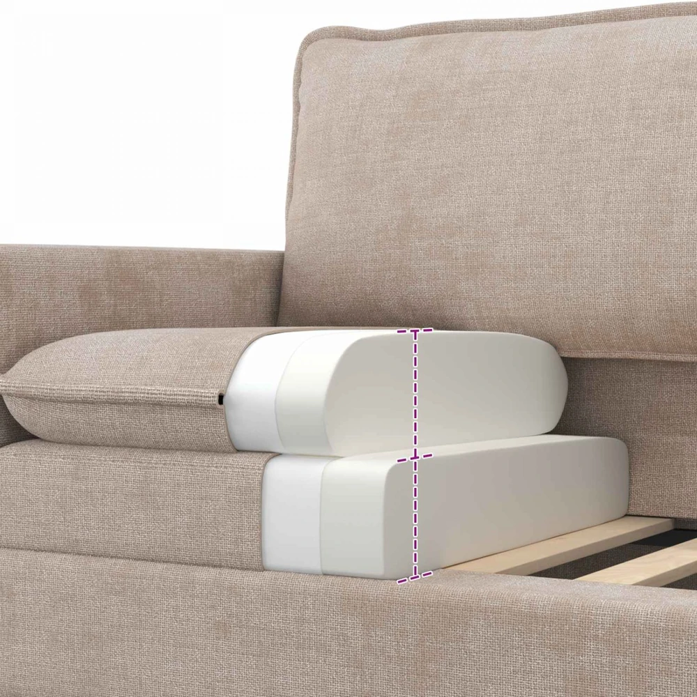 Sofa Smėlio 156 x 81 x 87,5 cm Poliesteris