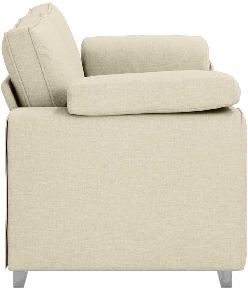 Dvitaškė sofa Smėlio 180 cm Lino mišinio audinys