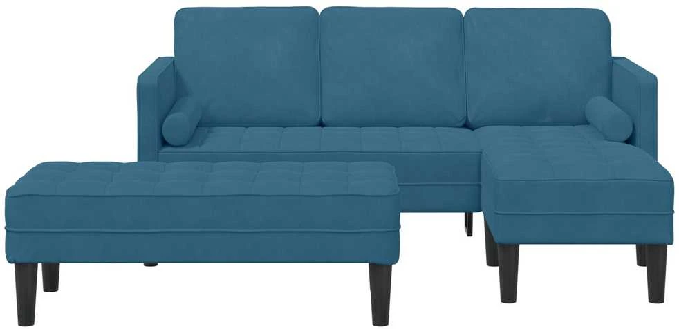 Sofa Sofos komplektas 2 vnt. Mėlyna Poliesteris