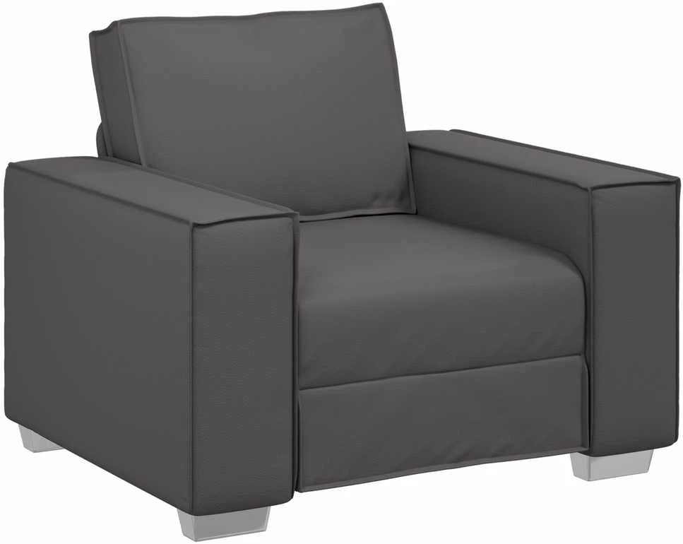 Sofa Kėdė Pilka 100 cm Dirbtinė oda