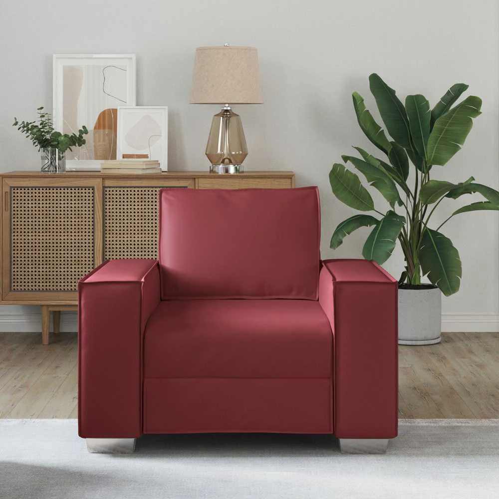Sofa Kėdė Vyno raudona 100 cm Dirbtinė oda