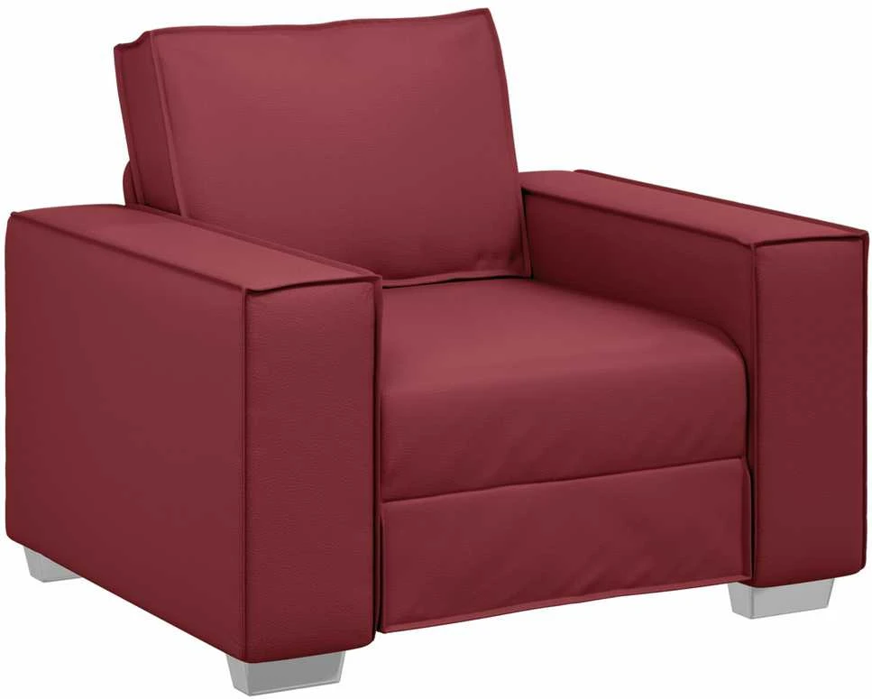 Sofa Kėdė Vyno raudona 100 cm Dirbtinė oda