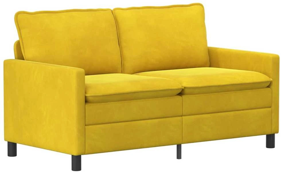Sofa Sofos komplektas 2 vnt. Geltona Aksomas