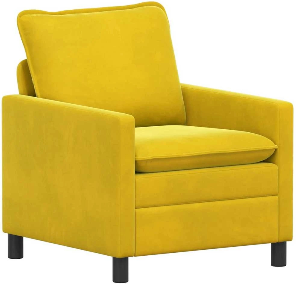 Sofa Sofos komplektas 2 vnt. Geltona Aksomas