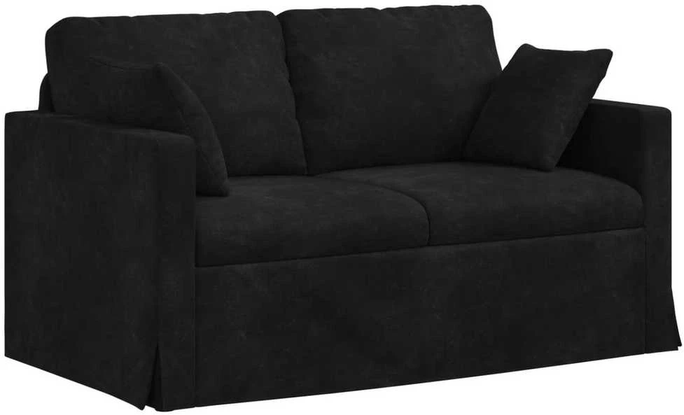 Sofa Sofos komplektas 2 vnt. Juoda Aksomas
