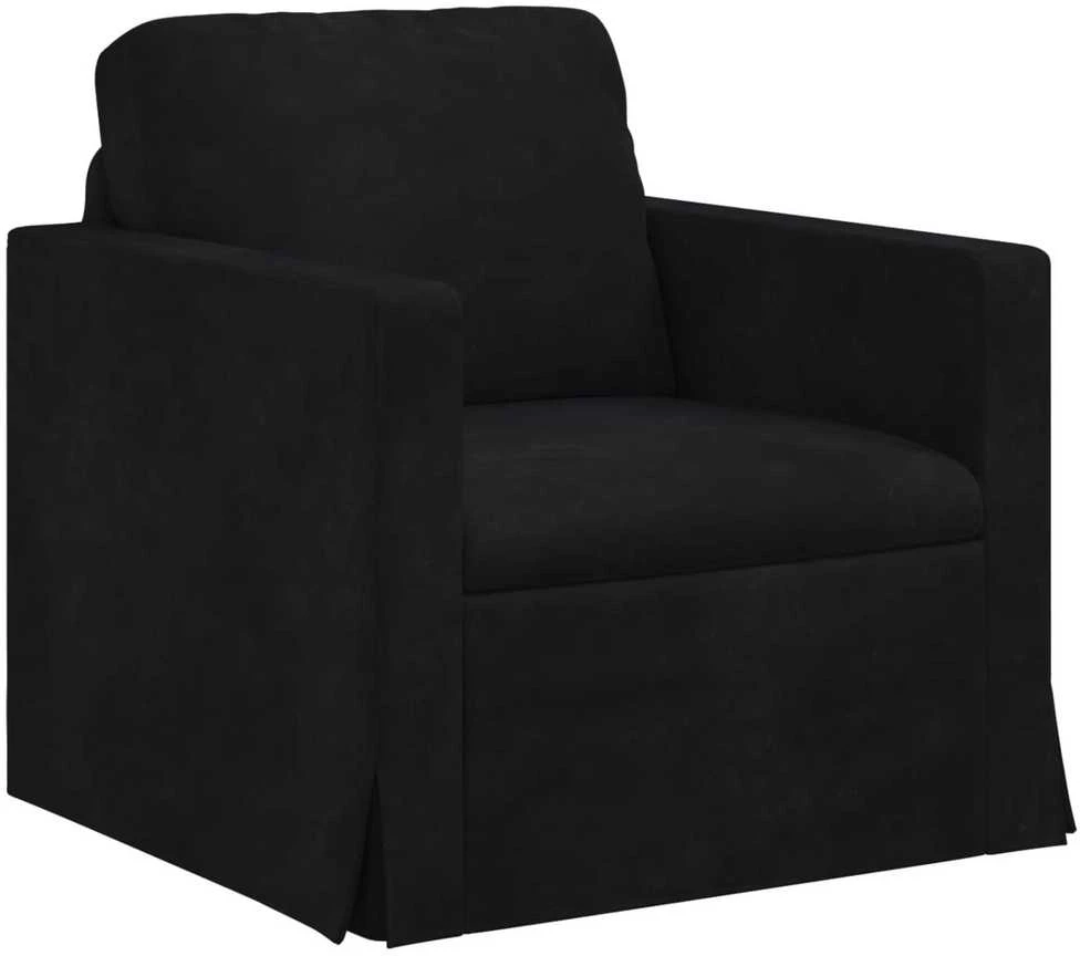 Sofa Sofos komplektas 2 vnt. Juoda Aksomas